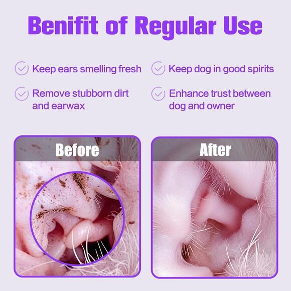 Dog Ear Wipes,Gently Remove Ear Wax & Dirt,Relieve Ear Itching Fresh Coconut ... - Picture 4 of 6